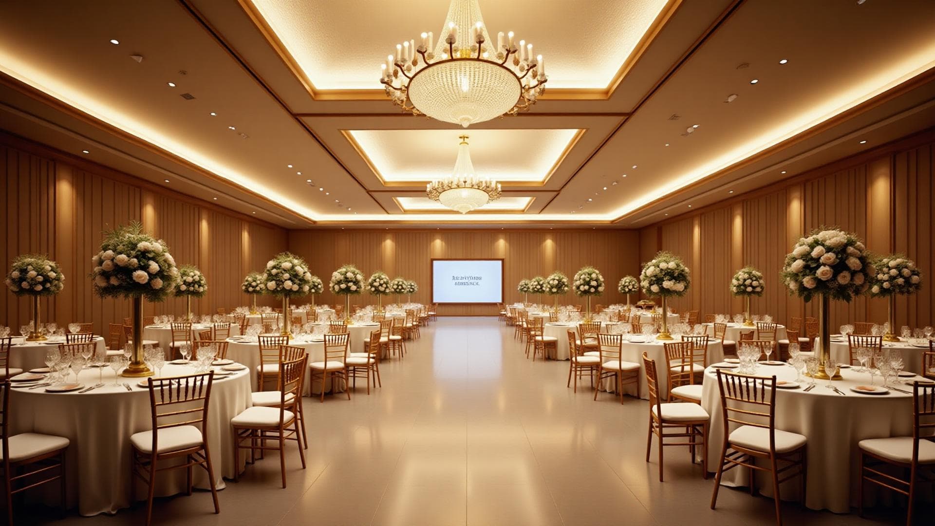 Luxury wedding hall with social media content